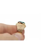 Kroužek smaragdový originální vinobraní 14k produkt s růžovými zlato vinobraní unikátní Vrc127r